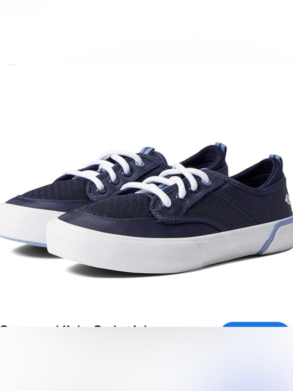 Sperry Kids Soletide Navy and White Lace-Up Sneakers Size 3